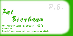 pal bierbaum business card